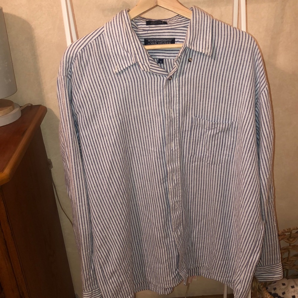 Van Heusen Winterweight Seersucker Men’s Shirt XL